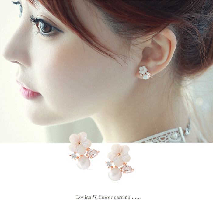 Pearl Blossom Earrings 2022 New Tide Air Quality Earrings Woman Pure Silver Earrings Senior Feel Light Extravaganza Red And Sweet