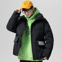 Down jacket men 2020 new autumn and winter Tide brand INS thick Joker warm white duck down solid color coat short