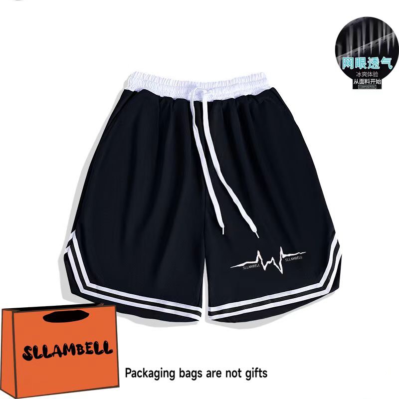 American-Style Letter Print High Street Casual Five-Point Sports Training Basketball Summer Loose Trendy Quick-Dry Shorts American-Style Letter Print High Street Casual Five-Point Sports Training Basketball Summer Loose Trendy Quick-Dry Shorts