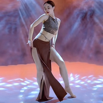 Zuohan Menglus new belly dance early autumn practice clothes performance clothes BAO WEN Oriental dance troupe clothes dancing fairy