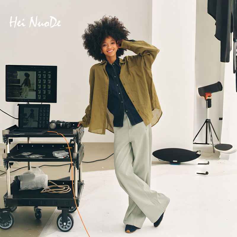Hei Nuode Straight-Leg Scythe Pants Slimming High-Stretch Denim Jeans for Women Spring Versatile Style Hei Nuode Straight-Leg Scythe Pants Slimming High-Stretch Denim Jeans for Women Spring Versatile Style