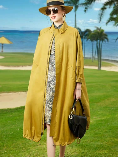 Плащ, весенняя длинная куртка для отдыха, в британском стиле, средней длины