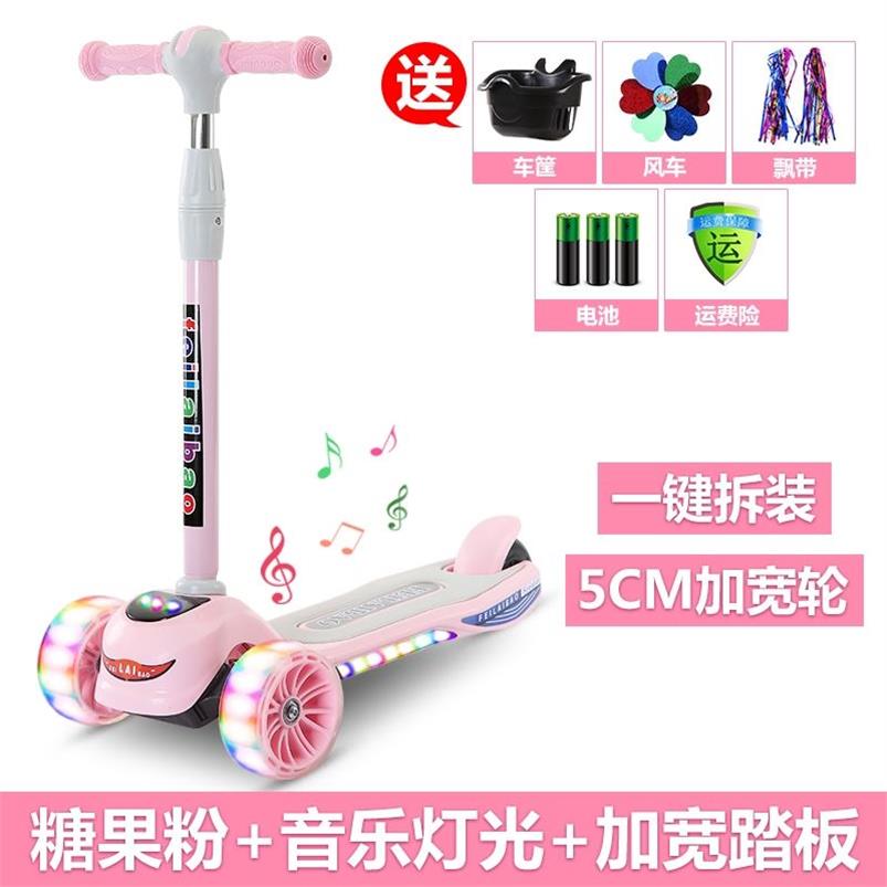 Car passable fold three-in-one child children's car foot push plate beginners foot pedal car toddler car with a flash of flash