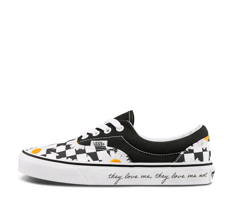 Vans Era Comfortable Versatile Non-Slip Wear-Resistant Lightweight Casual Sneakers Black and White Checkerboard Pattern/Chongqing Gg Warehouse