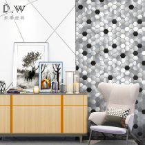  Nordic hexagonal stainless steel metal mosaic tile background wall sticker Bathroom bar guest restaurant small wall tile