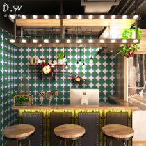  Nordic retro balcony small tiles Courtyard Garden Restaurant tiles Kitchen toilet Bathroom wall floor tiles flower pieces