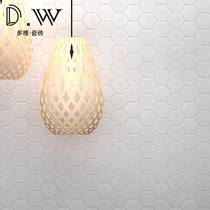  Nordic mosaic bathroom bathroom Modern simple matte white hexagonal ceramic wash basin wall tile