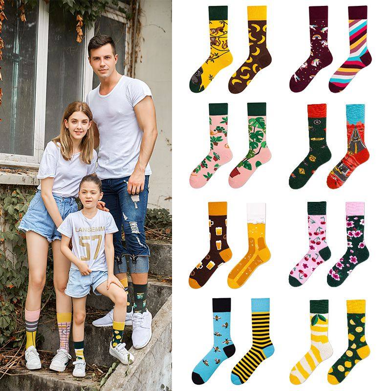 The Mandarin Socks are not the same asymmetrical socks AB Sox Men's and women socks in different flower types Sox Beer Socks Egg Lobster