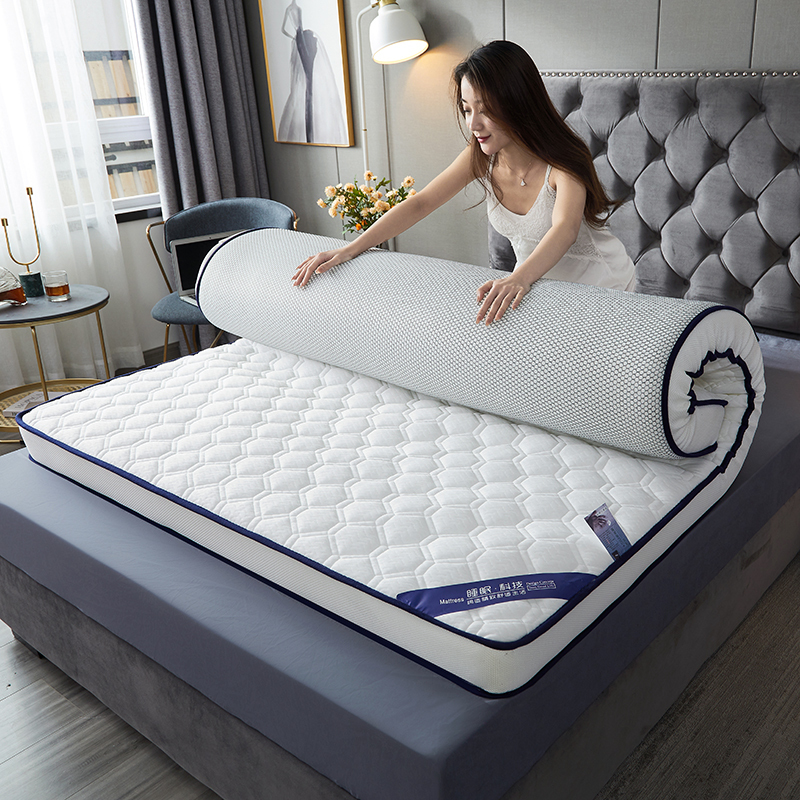 Natural Latex Mattress for Home Use, Double Memory Foam Tatami, Single Student Dormitory Mat, Soft Cushion, Thickened 10cm