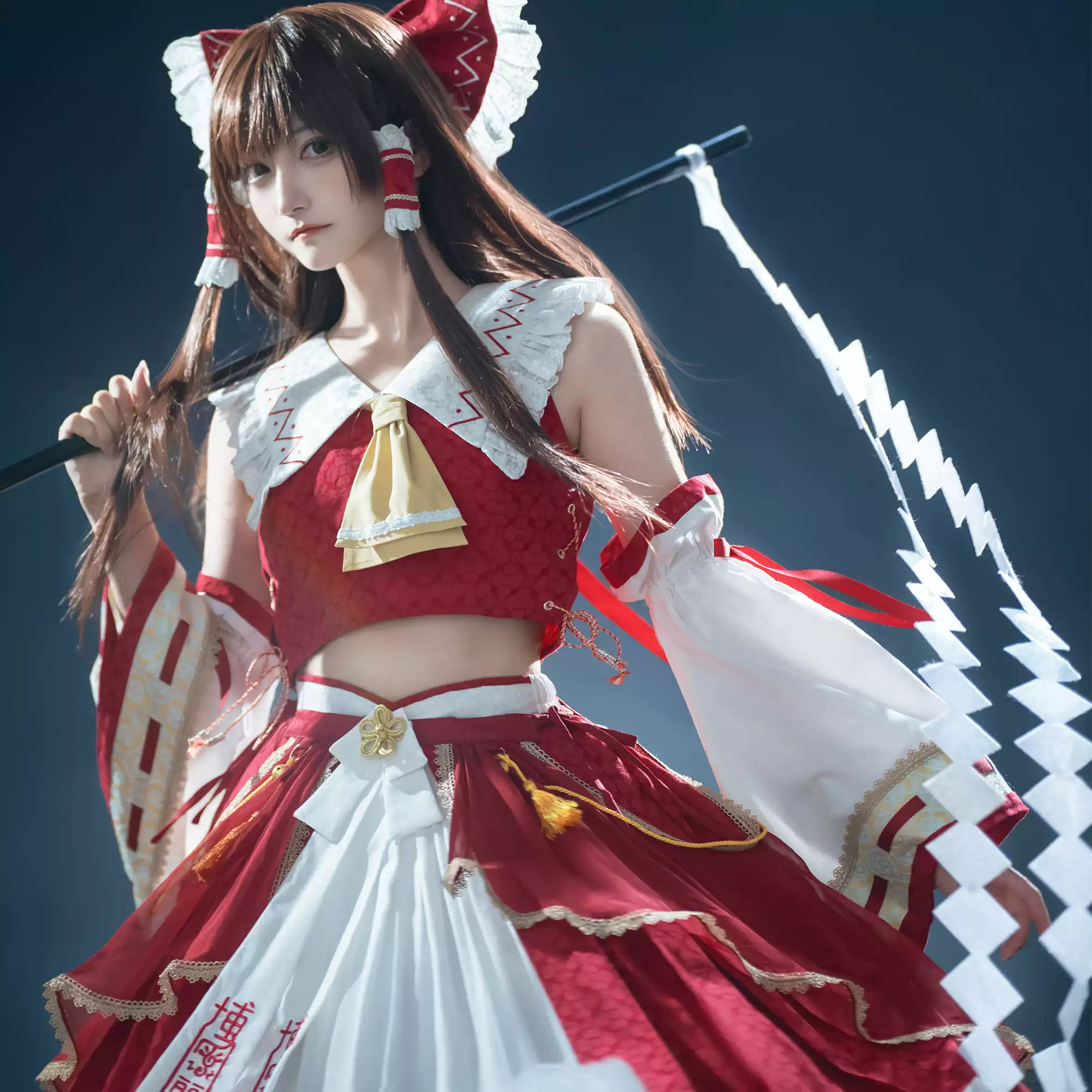 尾款】星雨魔法店原創東方Project二設東風谷早苗cosplay巫女服