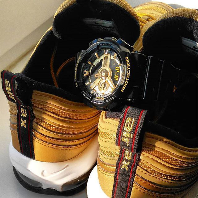 Casio Watch Men's Black Warrior G-Shock Waterproof Sports Couple Watch Ga-110-1A