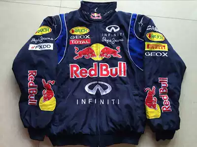 F1 racing suit retro style Academy style coat cotton suit A192 royal blue cotton suit spot full embroidery