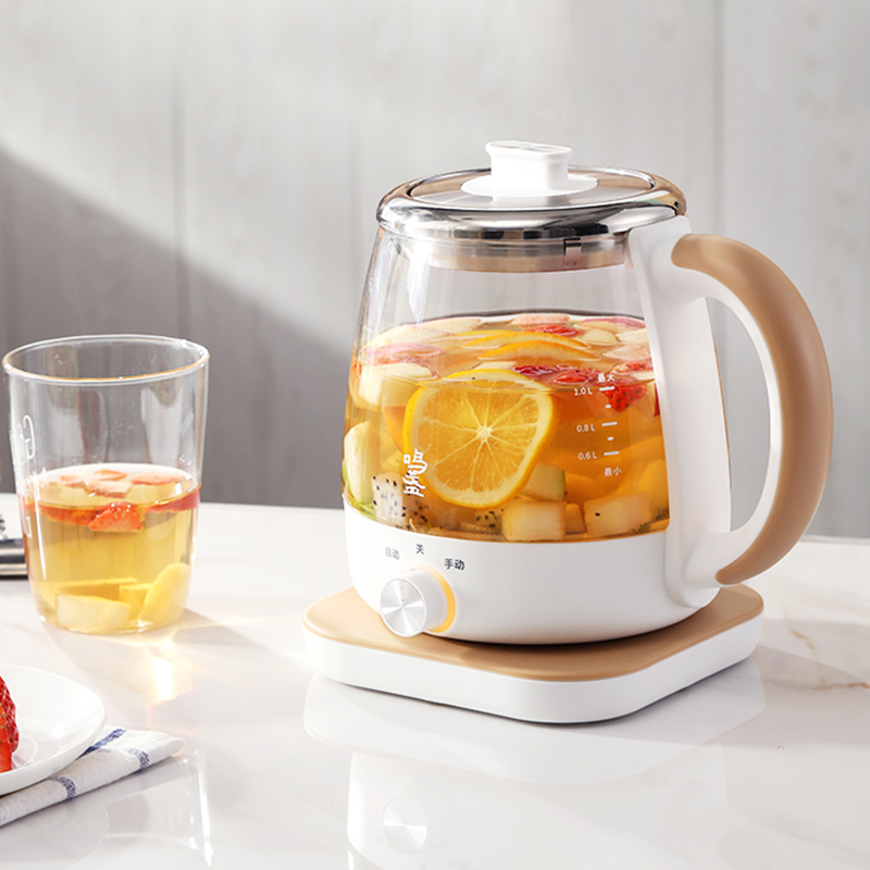 Mingzhan Health Cooking Fruit Teapot Fully Automatic Office Glass Tea Cooker Electric Heating Tea Set Black Tea Steaming Teapot