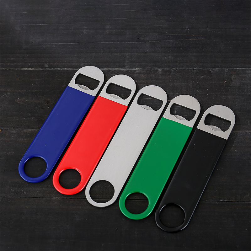 Stainless steel rubber-coated beer bottle opener bottle opener bottle opener bar tavern bartender custom logo bottle opener
