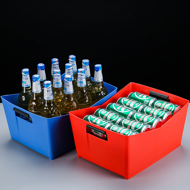 Thickened plastic beer box V-shaped beer basket rectangular ice bucket beer barrel bar ice wine box KTV wine