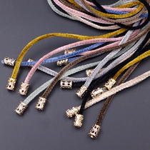 Corduroy casual pants slender waist rope fur shirt sweater waist dress solid color strap