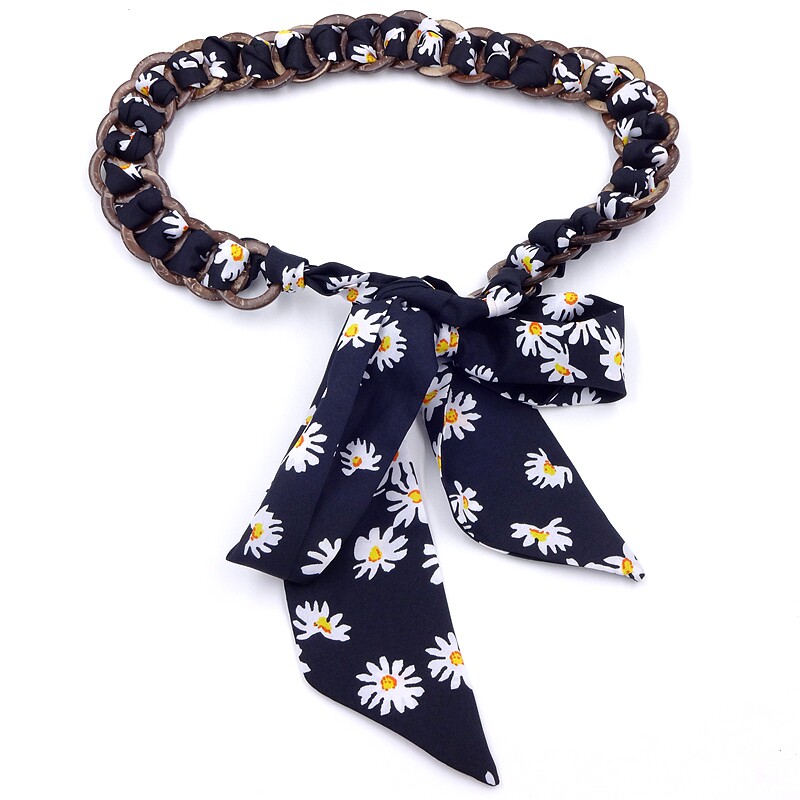 Korean Version Fashion Wide Silk Belt Accessories Skirt Shorts 100 Hitch Waist Chain Woven Butterfly Knot Knotted Lady Crued Waist Seal