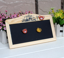 Log hanging double-sided drawing board small blackboard whiteboard message board shop signboard blackboard magnetic door number listing