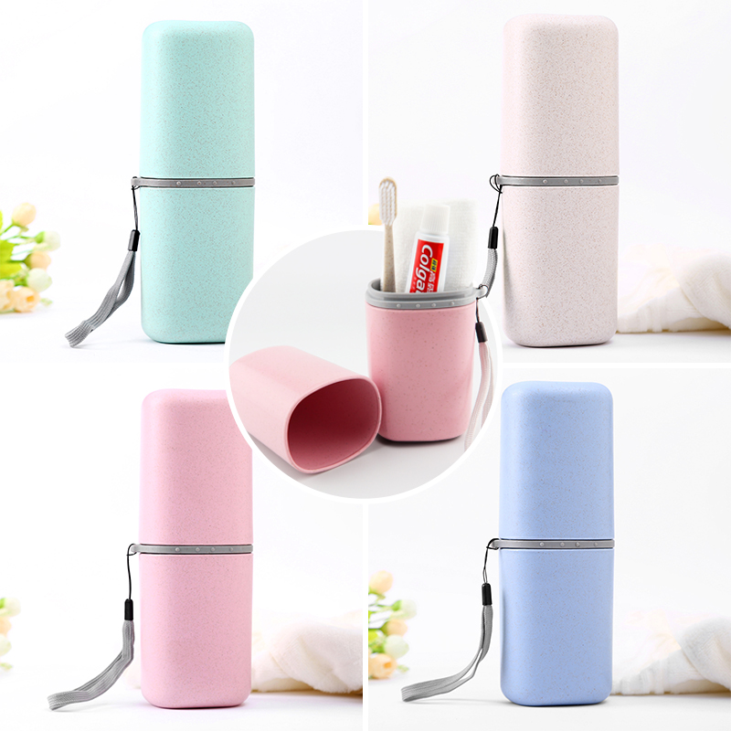 Travel toothbrush cup portable travel mouthwash multi-function wash couples suite toothbrush toothbrush collection box wheat barrel
