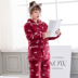 Ngày mùa đông phụ nữ dày lên đồ ngủ trung niên dịch vụ nhà ba lớp chần ấm bộ lông cừu san hô có thể được mặc bên ngoài đồ bộ thun lạnh Bộ Pajama