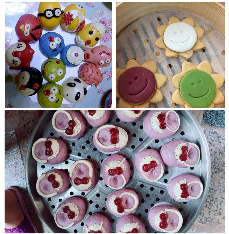 Khuôn pasta DIY lạ mắt gói trái cây và rau rau 馒 tou dim sum khuôn jingle mèo handmade cuốc khuôn khuôn silicon hình thú