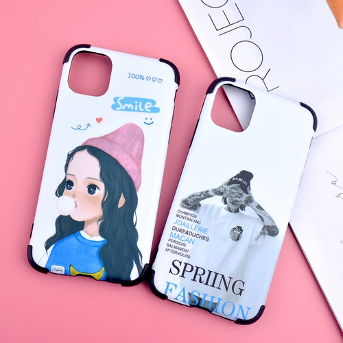 Apple, совместимый iPhone 14, чехол для телефона, окрашенный iPhone 12, накладки на углы, мультяшный милый iPhone11 Pro, защитный чехол, iphone, 4promax, защита при падении, 8