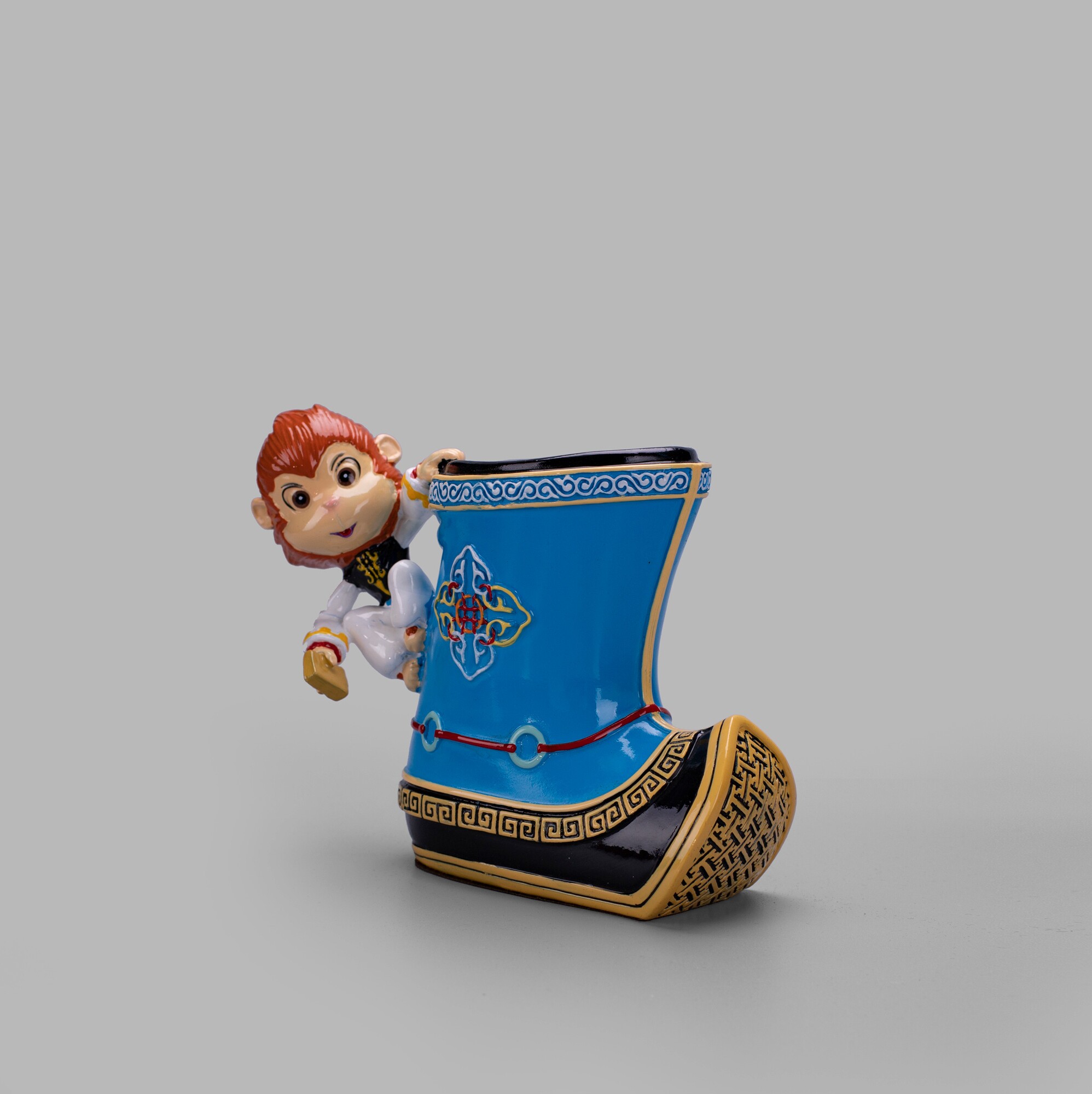 Rongchao Lingyunzhi Creative Pen Holder Ornament Desk Home Decoration Cold Porcelain Painting Craft Gift Ornament Creative Small Gift