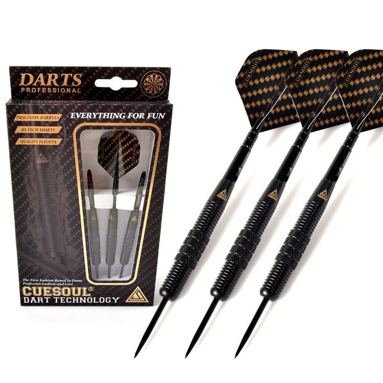 24 gram phi tiêu cứng đặt kim loại chống rơi chuyên nghiệp khớp thẳng phi tiêu đen - Darts / Table football / Giải trí trong nhà