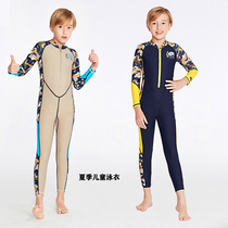 Childrens summer thin swimsuit paddle board sunscreen quick-drying surf unibody teenagers 2-12-year-old children