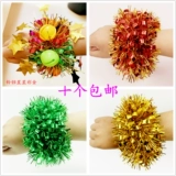 Блестки для ногтей для детского сада, детский танцующий цветок на запястье, колокольчик, браслет