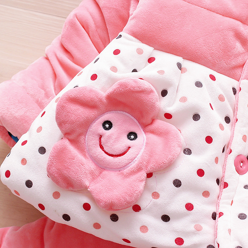 Bé gái mặc mùa thu đông mẫu bé 3-9 tháng mùa đông bé 0-1-2 tuổi áo khoác cotton dày quần ống rộng cho bé gái