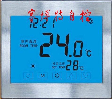 Stainless steel wire drawing panel touch screen touch screen central air conditioning temperature-controlled switch ventilator coil temperature controller