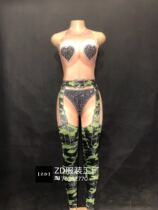 TT high-end August 1st Army Day camouflage fake one-piece trousers nightclub bar sexy costumes