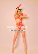 TT high-end nightclub bar singer djds dance team gogo sexy candy color grid split suit costumes