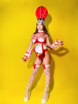 Christmas atmosphere sexy snow petal princess nightclub bar show GOGO DS dance costumes