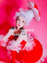 TT high-end nightclub bar singer djds dance team gogo six one red mushroom tutu suit costumes