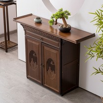 Altar buddha stand household solid wood incense table fo zhuo economic wealth dedicated table Chinese shen tai small altar gong tai