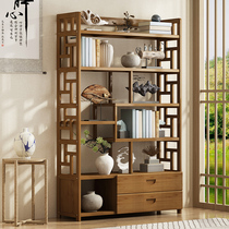 Bogu frame solid wood new Chinese style Bogu decoration cabinet tea treasure cabinet display cabinet tea shelf living room bookshelf