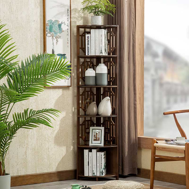 Bamboo corner frame corner frame corner cabinet triangle cabinet corner rack floor storage cabinet living room simple and modern