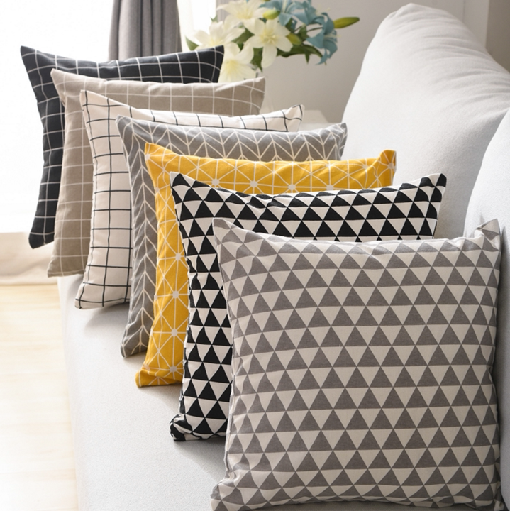 Nordic sofa Floating Window Cotton Linen Cushions Headboard Leaning Pillow Office Minima Car Cloth Art Waist Back Cushions Students Holding Pillows