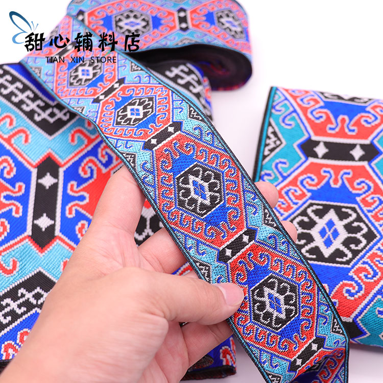Silan Caputua Nationalities lace embroidery webbing webbing Sweetheart Lace Accessories Shop New National Wind Clothing Accessories