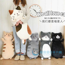 Japan imports hapins blessed kitty Pillow Cushions Daily Cute Paparazzi Plush Dolls Lean on Pillow Holiday Gifts