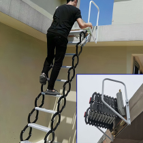 Interlayer retractable staircase loft home indoor and outdoor folding lift duplex custom retractable ladder up-turn