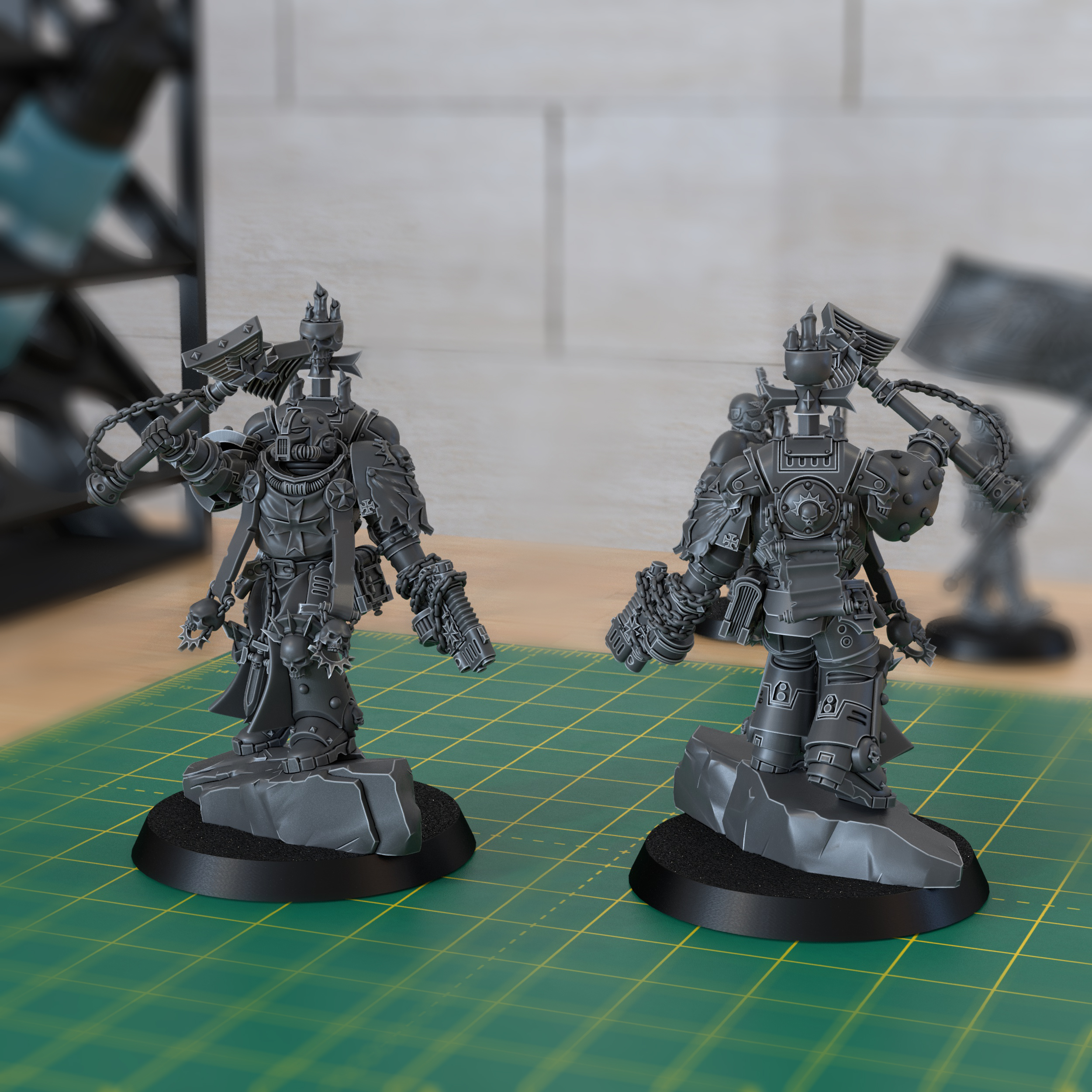 (Fire Crow Casting) Warhammer 40000 Interstellar Fighter Independent Unit Model 8 Black Holy Church Pastor
