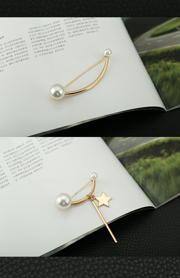Pearl brooch áo khoác nữ pin cardigan brooch áo phụ kiện khóa kim áo len khăn choàng khăn quàng cổ khóa trang sức huy hiệu cài áo vest