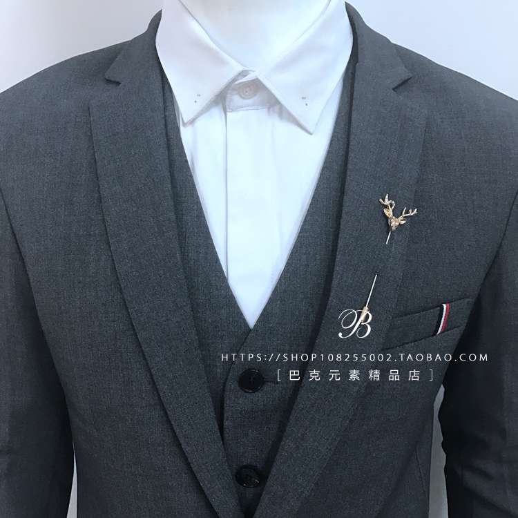 trâm thời trang Hàn Quốc pin khăn từ khóa phụ kiện huy hiệu nam phù hợp với corsage trâm pin cổ áo huy hiệu pin - Trâm cài cài áo vest nam