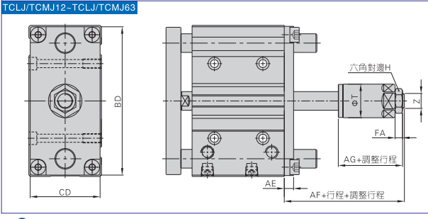 Цилиндр 原装亚德客 三轴导杆气缸 tcl12x10s tcl12x20s tcl12x25s airtac