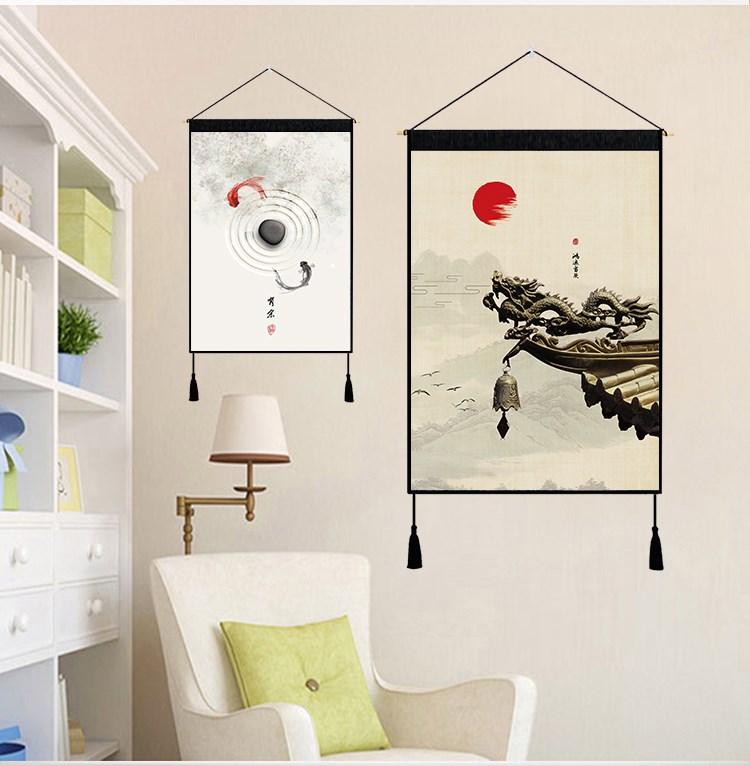Trung Quốc gió tấm thảm tường bao vải trang trí treo bức tranh mét hộp khối tường treo phòng ngủ đầu giường vải nền - Tapestry thảm decor