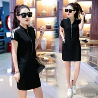 Mùa hè mới thể thao váy nữ phiên bản Hàn Quốc của váy thể thao giảm béo trong đoạn dài áo thun tay ngắn quần vợt nữ - Trang phục thể thao quần áo tập yoga adidas