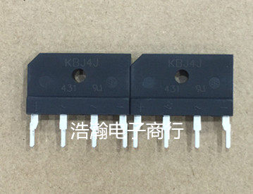 Hot selling KBJ4J rectifier bridge bridge stack four-legged straight plug 4A600V current and voltage foot spot